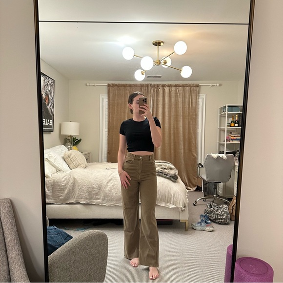 Zara High Rise Wide/Straight Leg Jeans - Picture 2 of 4